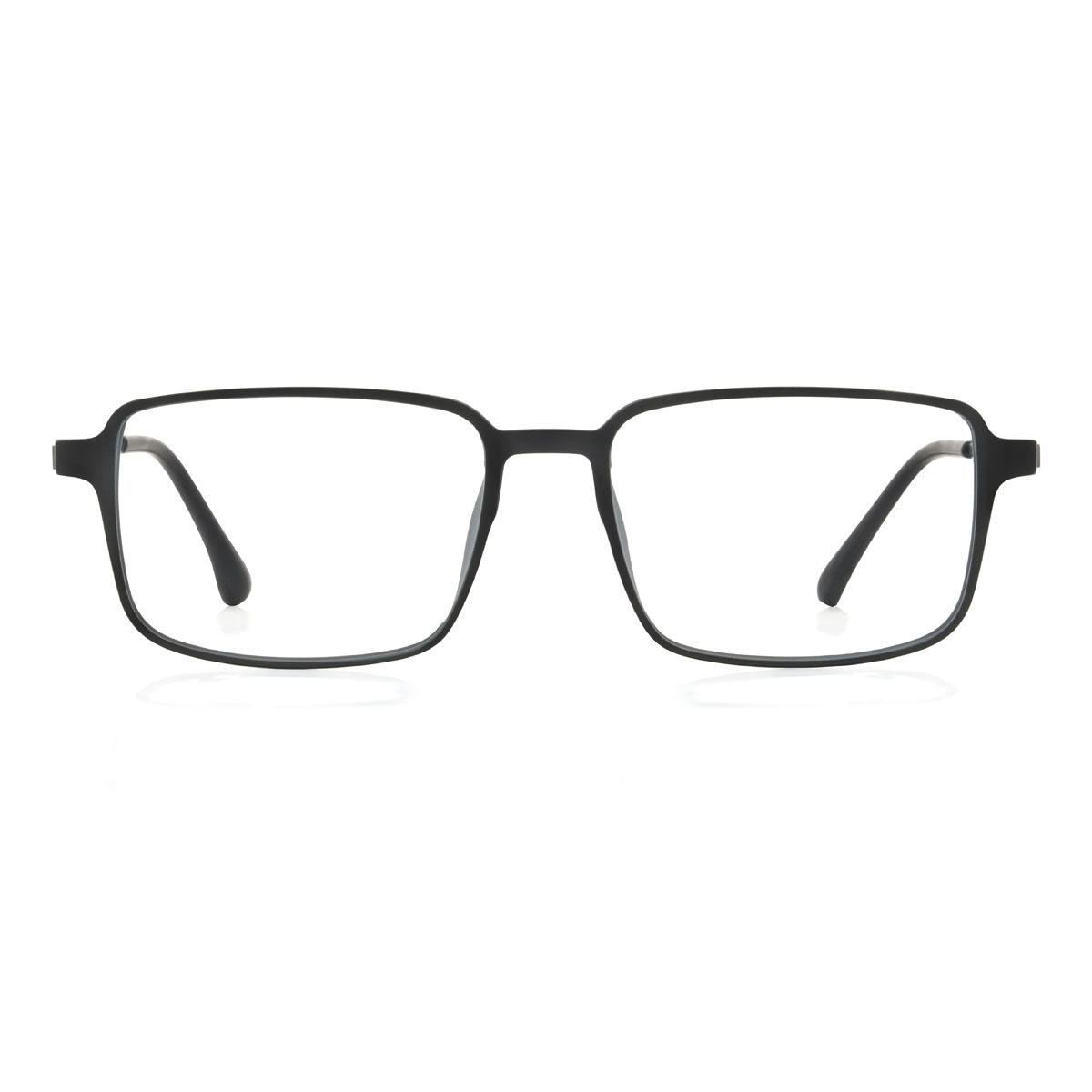 Schwarz Grau Tyrese Brille - Rectangle Clip-On Sunglasses