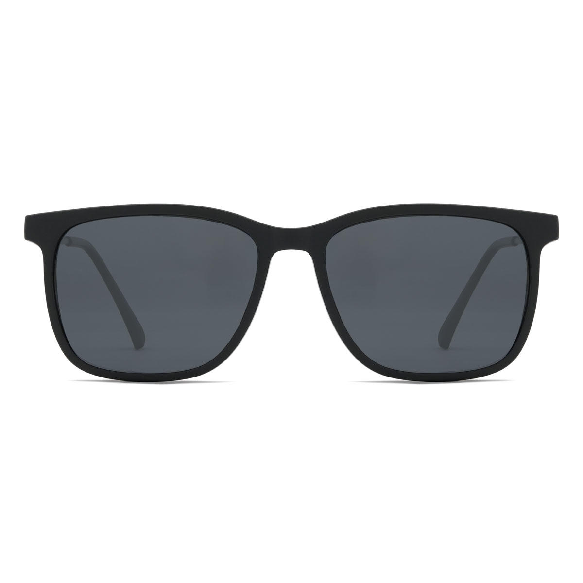 Negro Zohaan Gafas - Rectangle Clip-On Sunglasses