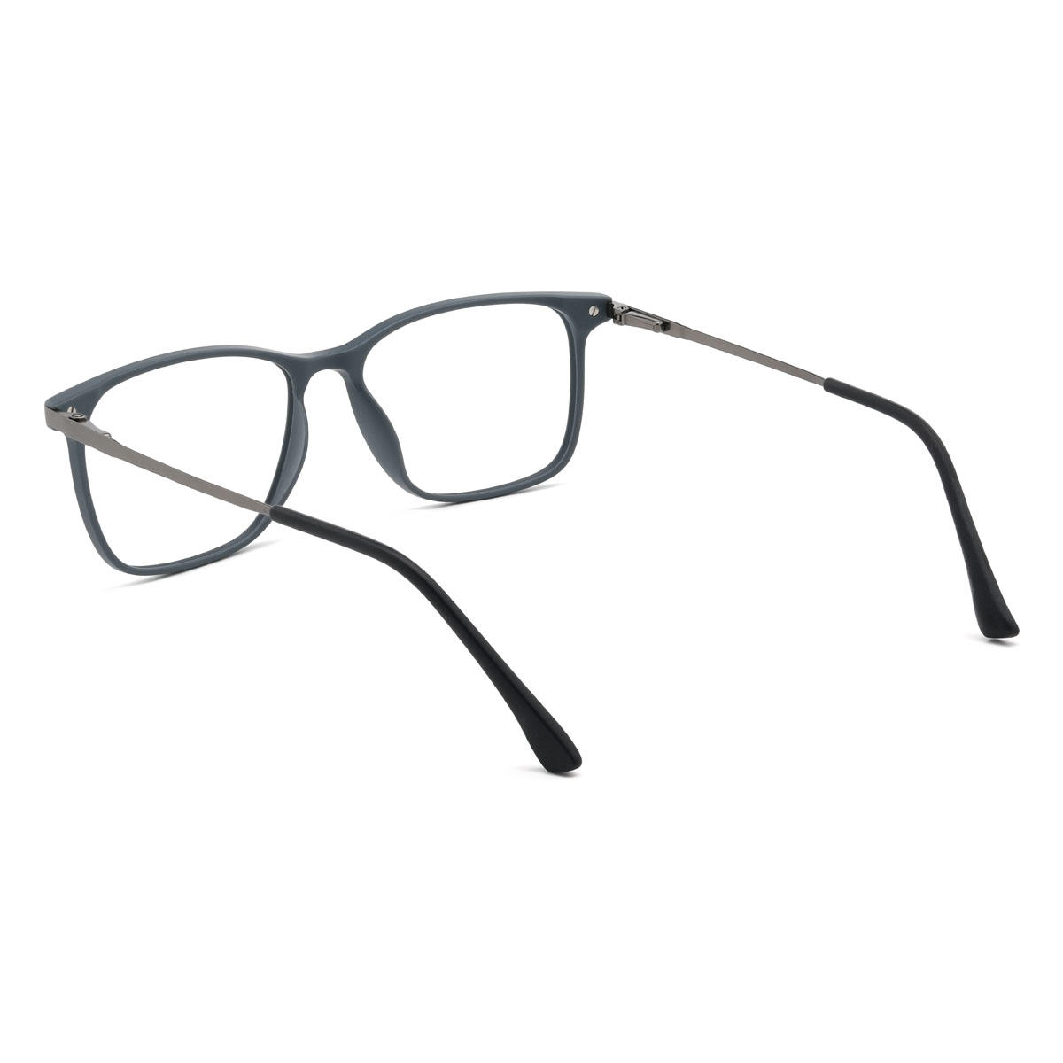 Black Grey Zohaan Glasses - Rectangle Clip-On Sunglasses
