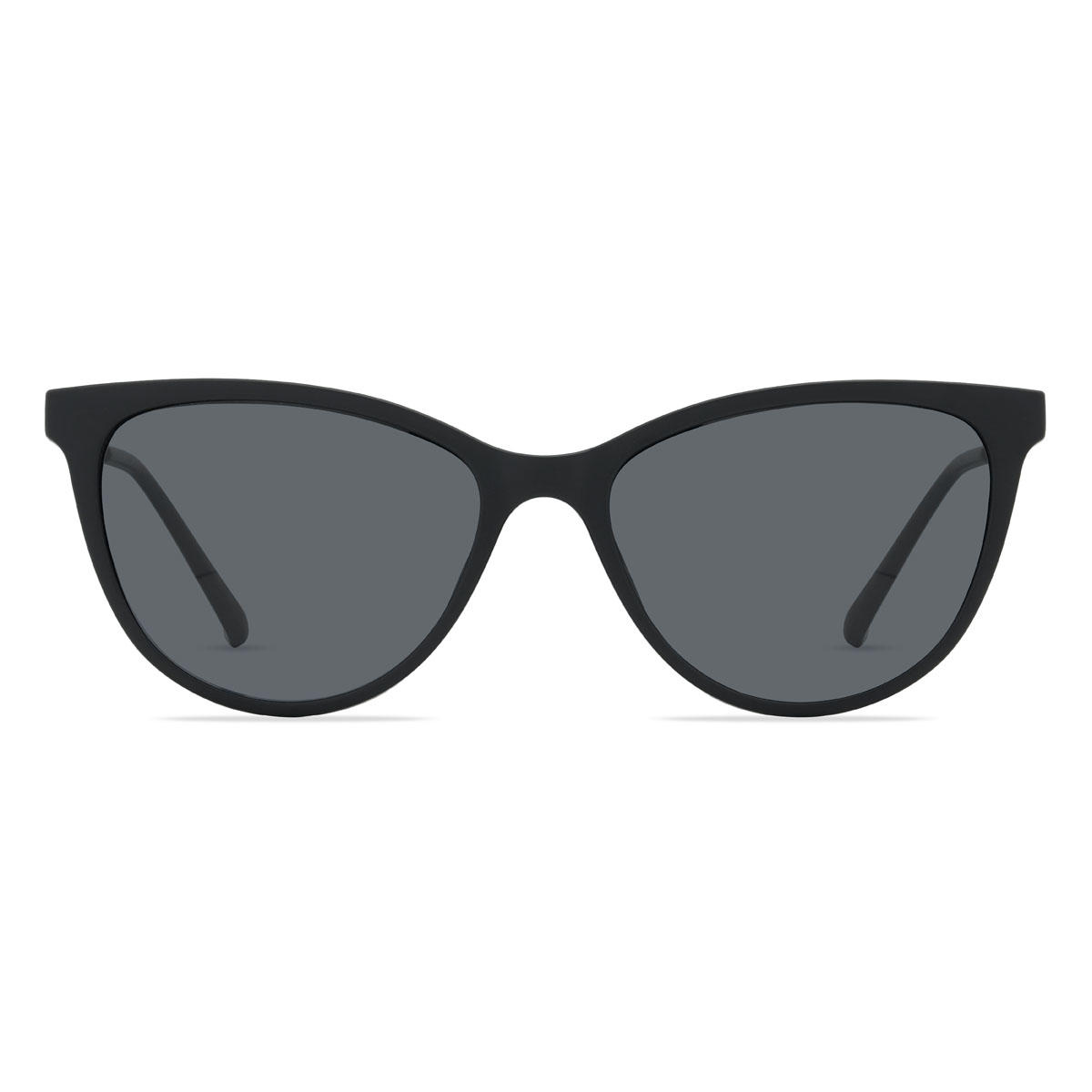 Black Silver Karissa Glasses - Cat Eye Clip-On Sunglasses