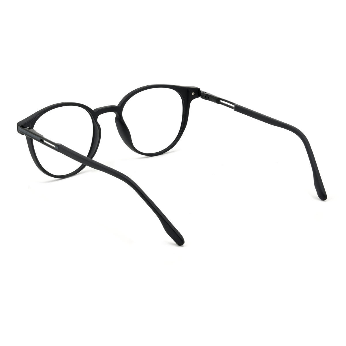 Schwarz Dezmond Brille - Oval Clip-On Sunglasses