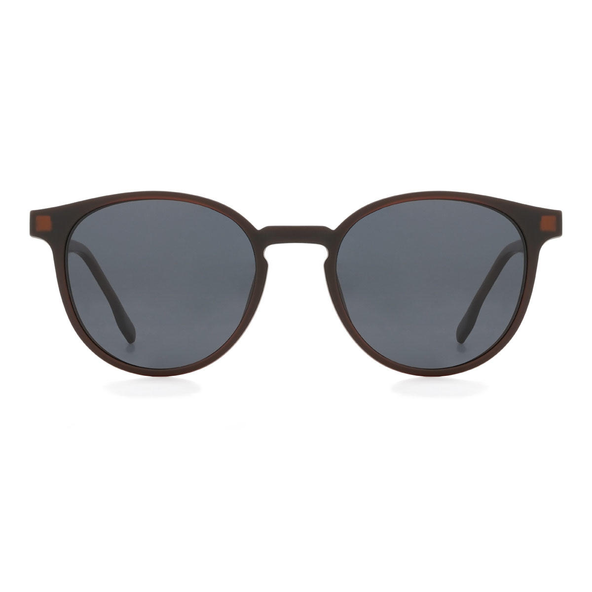 Brown Dezmond Glasses - Oval Clip-On Sunglasses