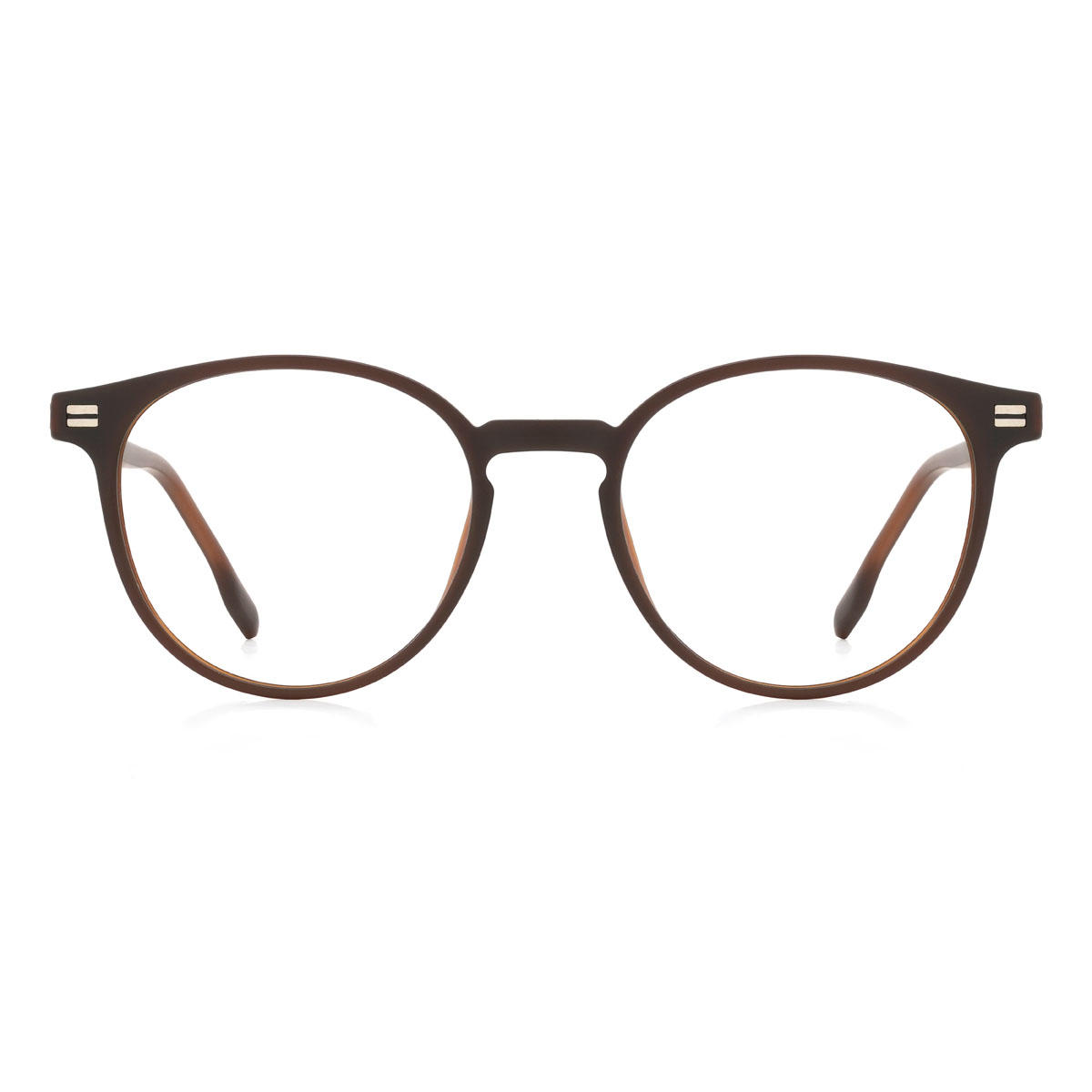 Brown Dezmond Glasses - Oval Clip-On Sunglasses