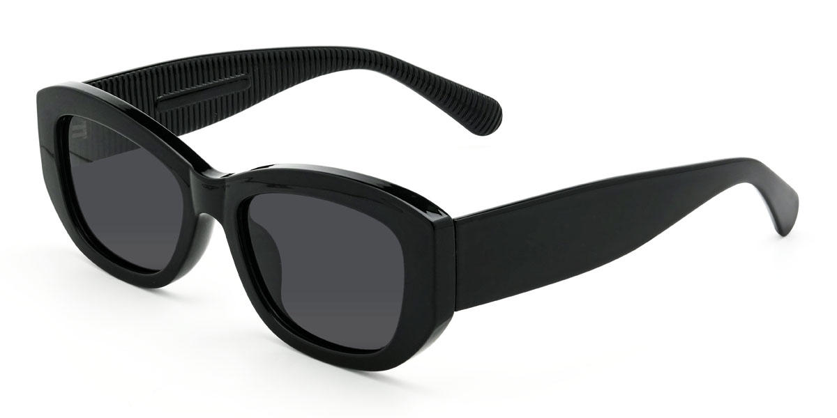 Negro Gris Carlitos Gafas - Rectangle Sunglasses