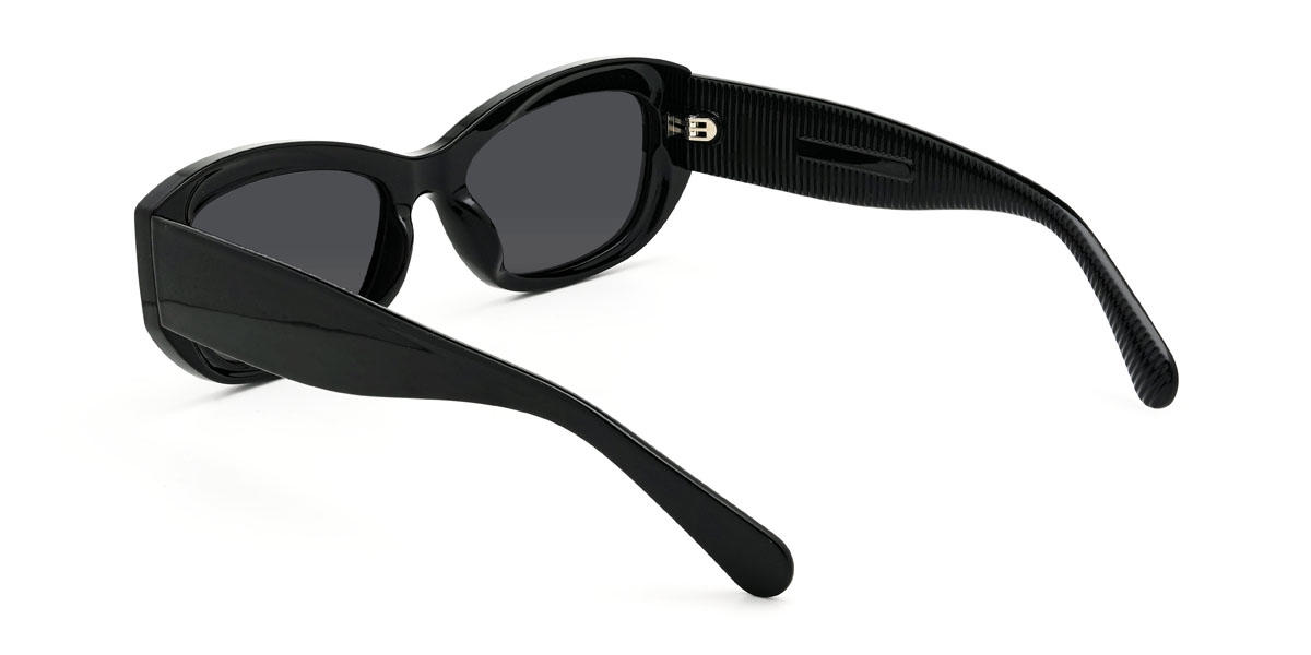 Negro Gris Carlitos Gafas - Rectangle Sunglasses