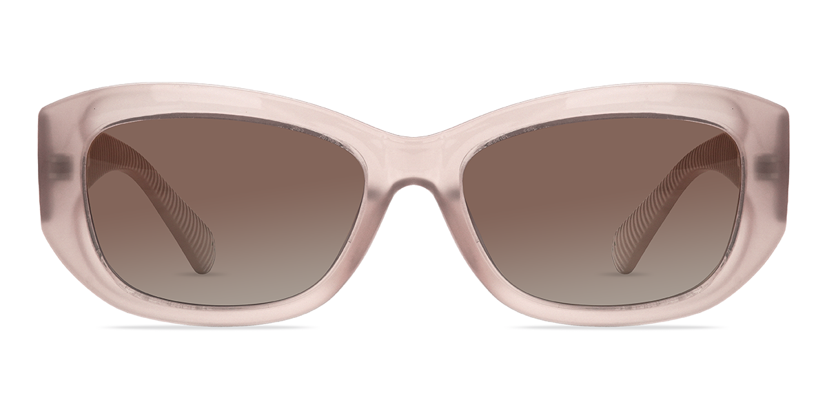Gris púrpura Marrón degradado Carlitos Gafas - Rectangle Sunglasses