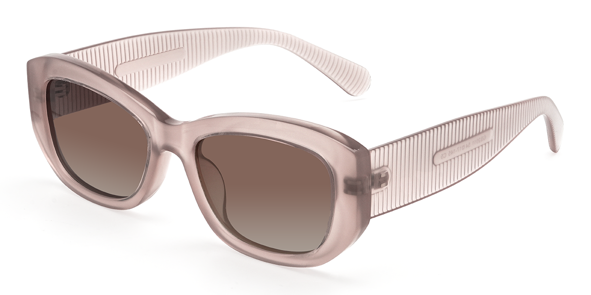 Gris púrpura Marrón degradado Carlitos Gafas - Rectangle Sunglasses