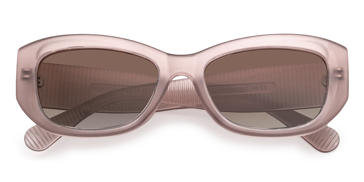 Gris púrpura Marrón degradado Carlitos Gafas - Rectangle Sunglasses