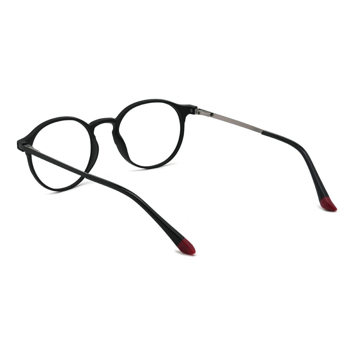 Negro Maksim Gafas - Oval Clip-On Sunglasses