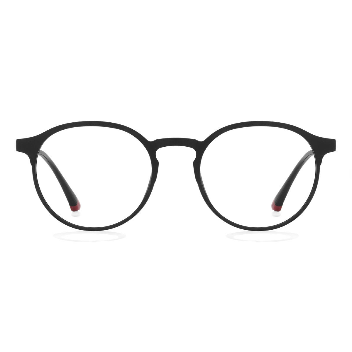 Negro Maksim Gafas - Oval Clip-On Sunglasses