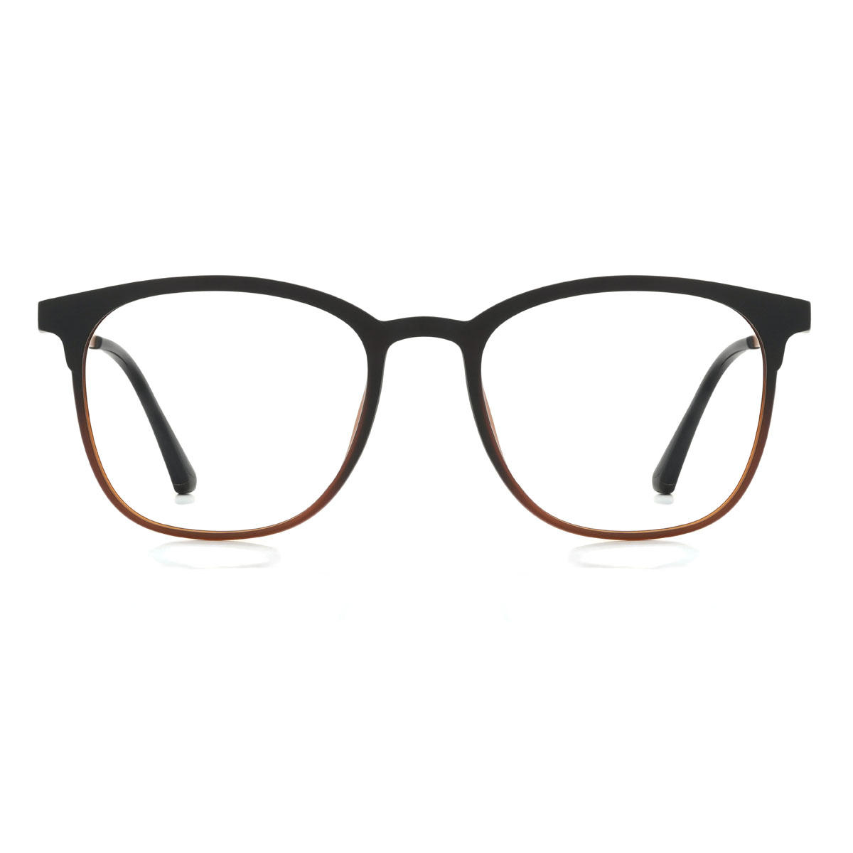 Marrón Negro Kaladin Gafas - Rectangle Clip-On Sunglasses
