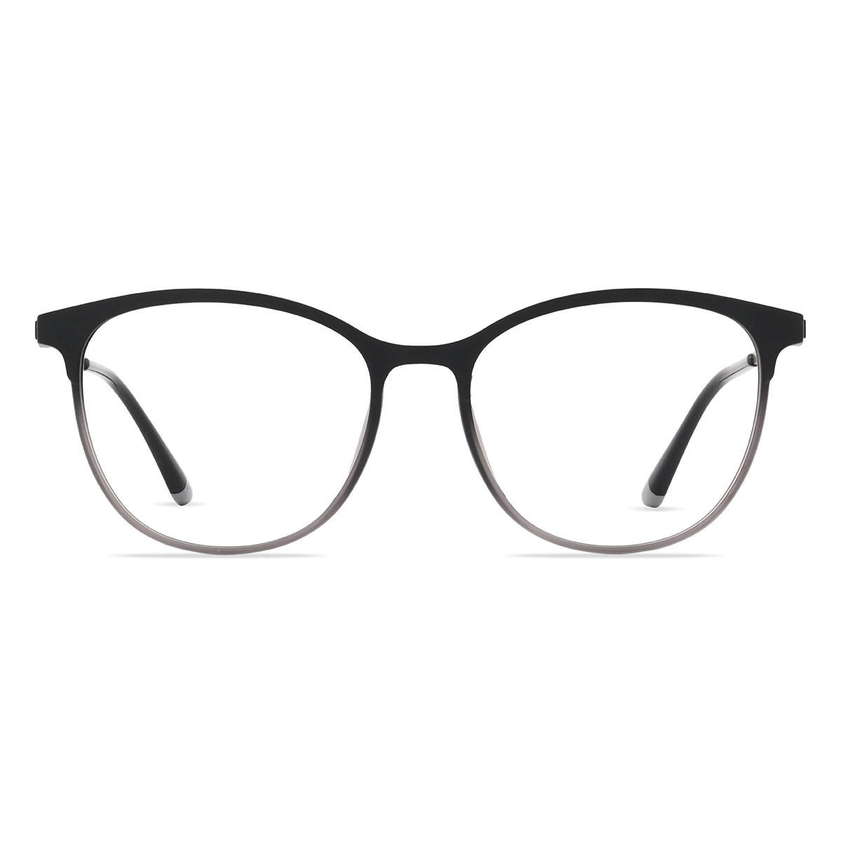 Noir Gris Conan Lunettes - Oval Clip-On Sunglasses