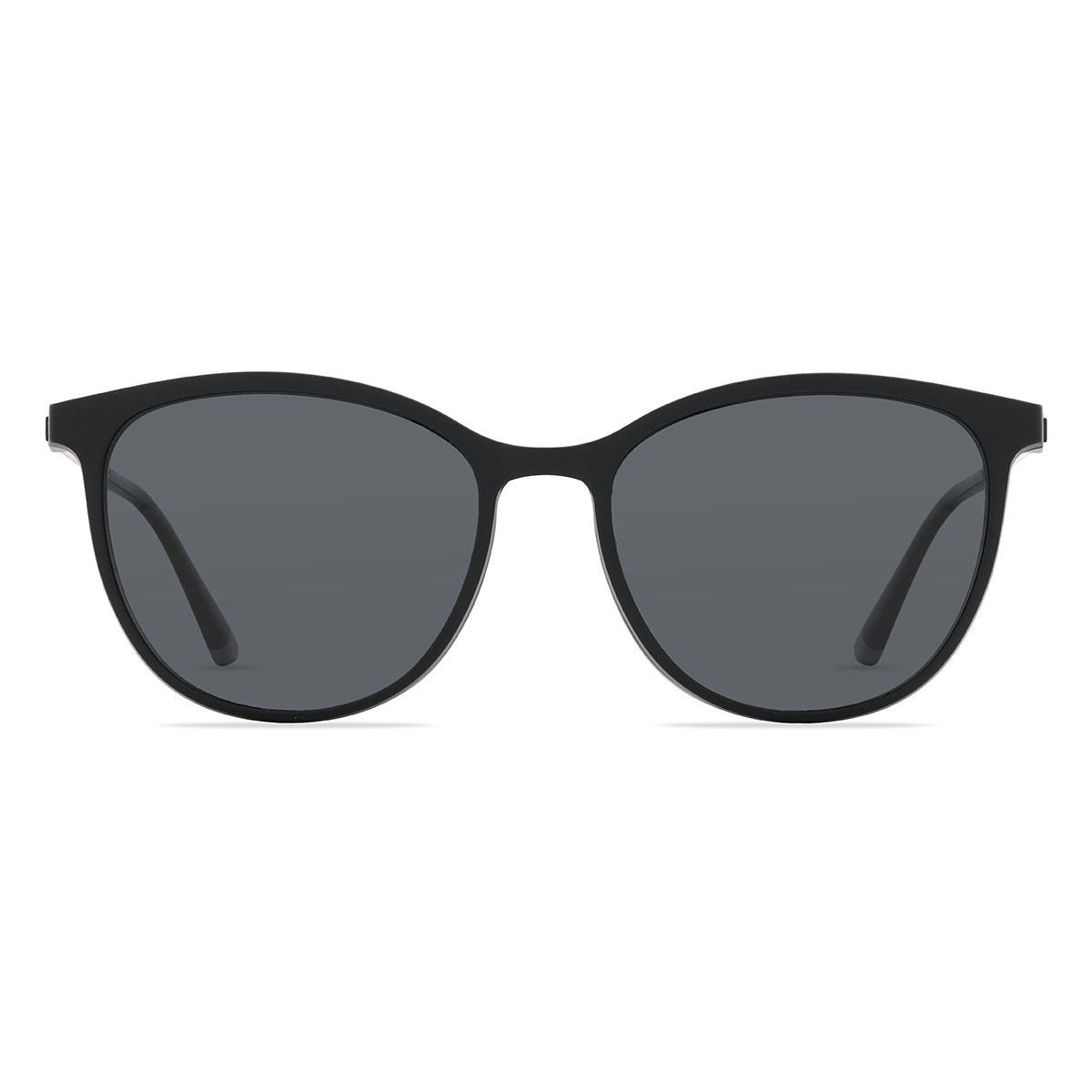 Noir Gris Conan Lunettes - Oval Clip-On Sunglasses