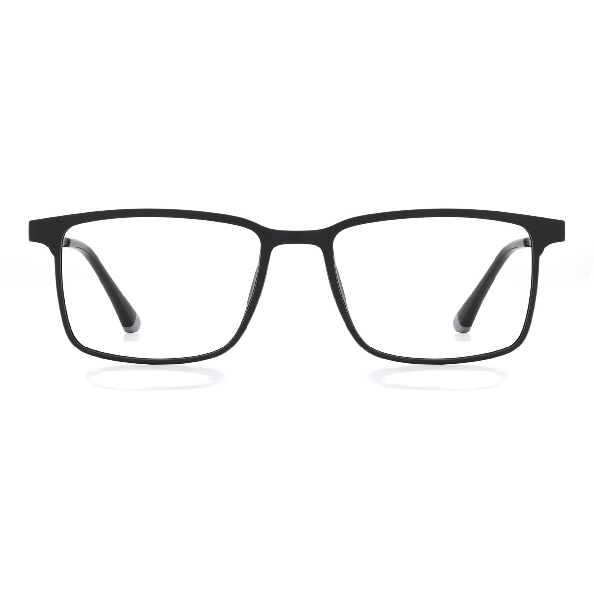 Negro Kailo Gafas - Rectangle Clip-On Sunglasses