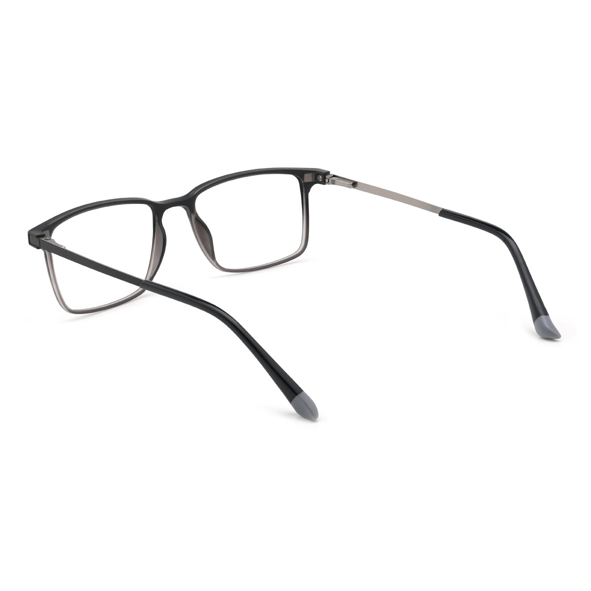 Noir Gris Kailo Lunettes - Rectangle Clip-On Sunglasses