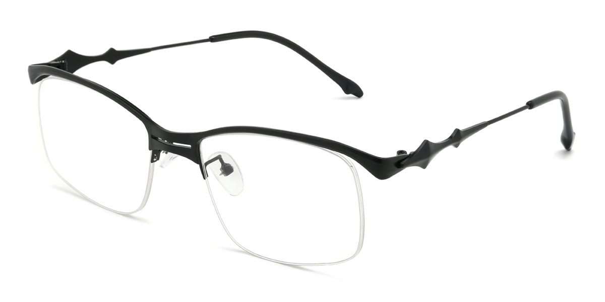 Negro Jenevieve Gafas - Rectangle Glasses