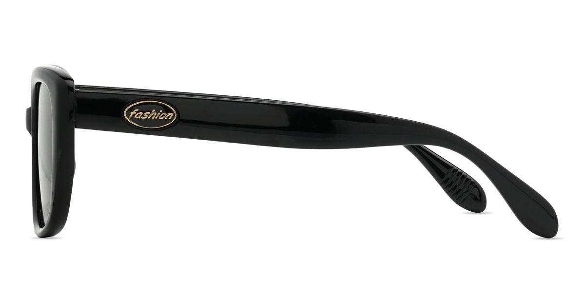 Negro Gris Mykel Gafas - Rectangle Sunglasses