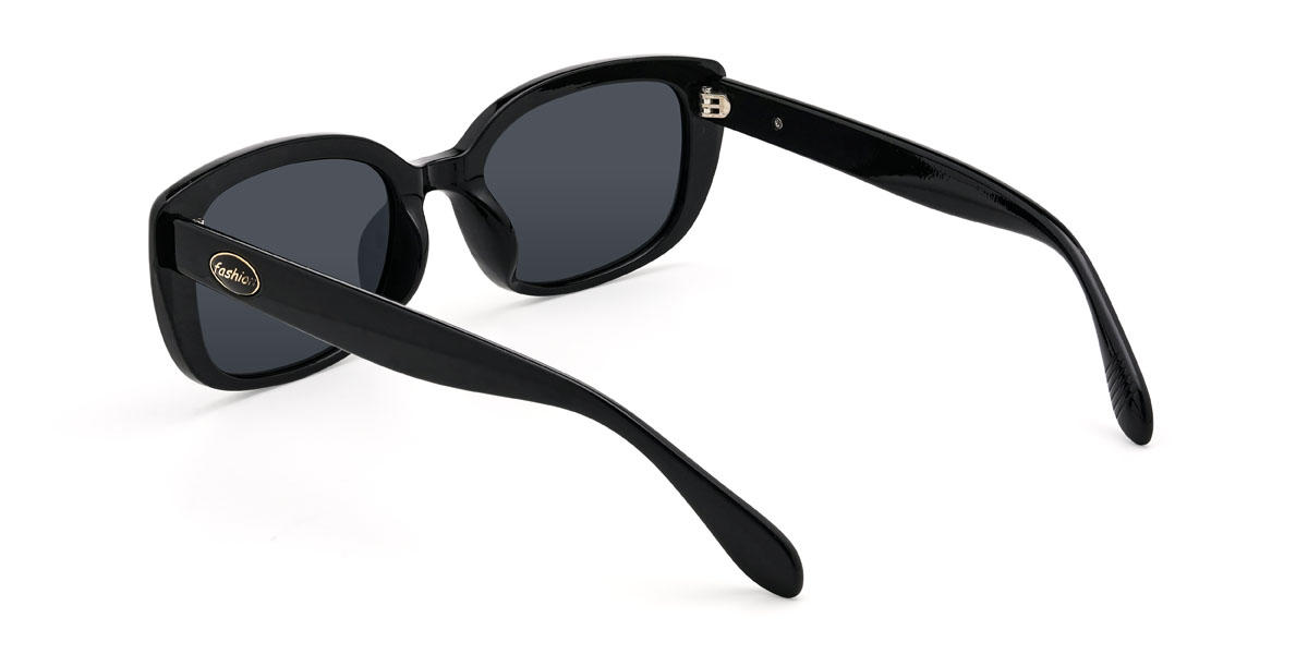 Negro Gris Mykel Gafas - Rectangle Sunglasses