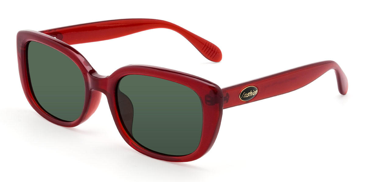 Roja verde oscuro Mykel Gafas - Rectangle Sunglasses