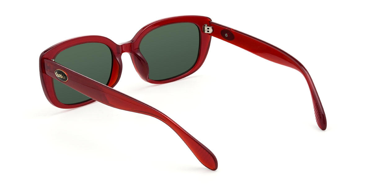 Roja verde oscuro Mykel Gafas - Rectangle Sunglasses