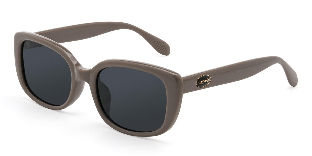Marron Gris Mykel Lunettes - Rectangle Sunglasses