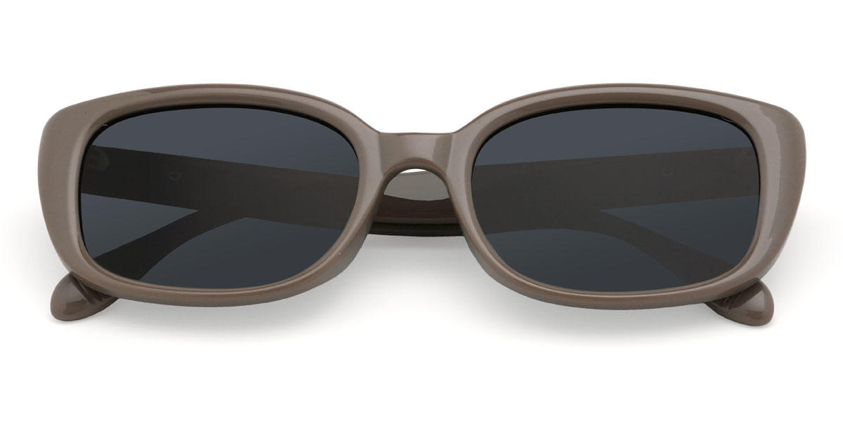 Marron Gris Mykel Lunettes - Rectangle Sunglasses