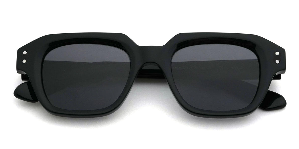 Negro Gris Adriano Gafas - Rectangle Sunglasses