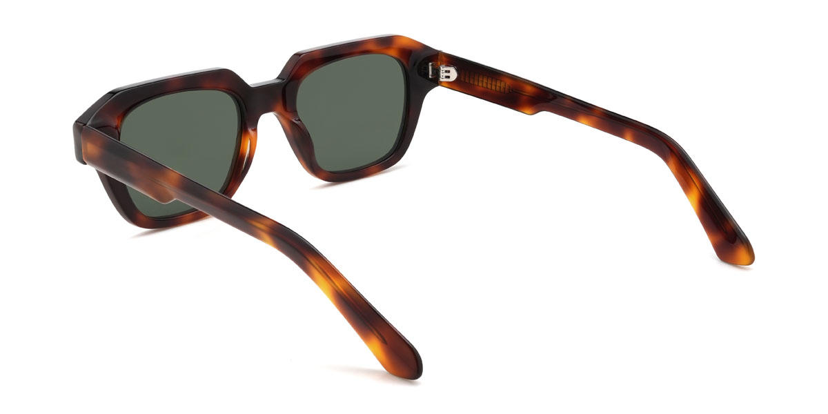 Tortoiseshell Dark Green Adriano Glasses - Rectangle Sunglasses