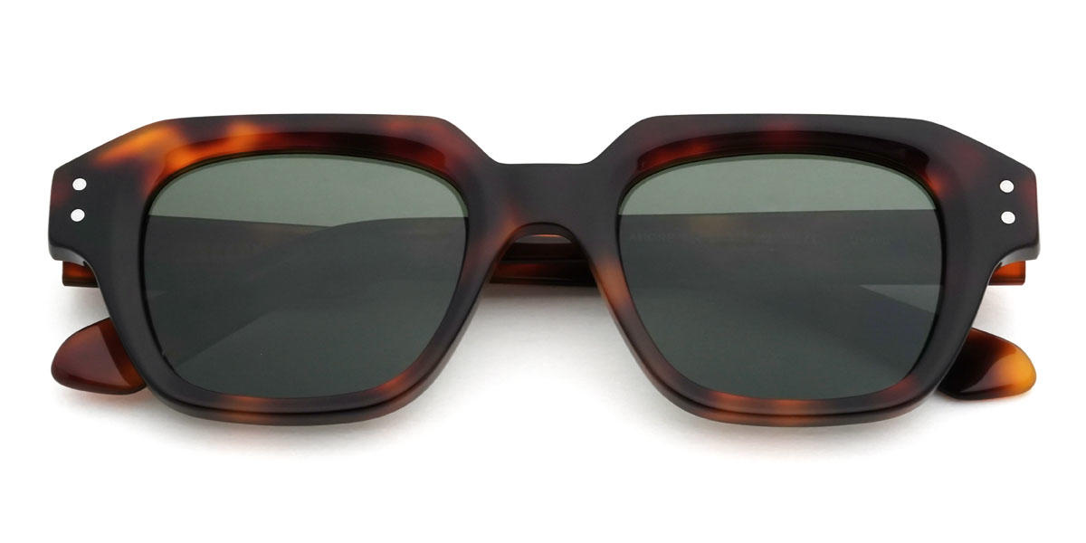 Tortoiseshell Dark Green Adriano Glasses - Rectangle Sunglasses