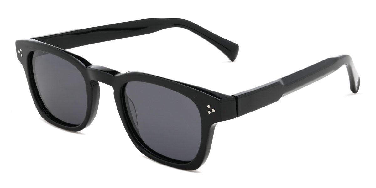 Black Grey Brenton Glasses - Rectangle Sunglasses
