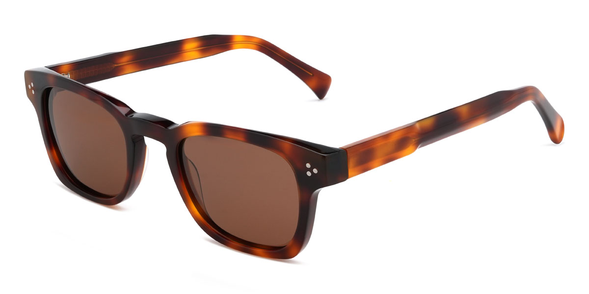 Tortoiseshell Brown Brenton Glasses - Rectangle Sunglasses