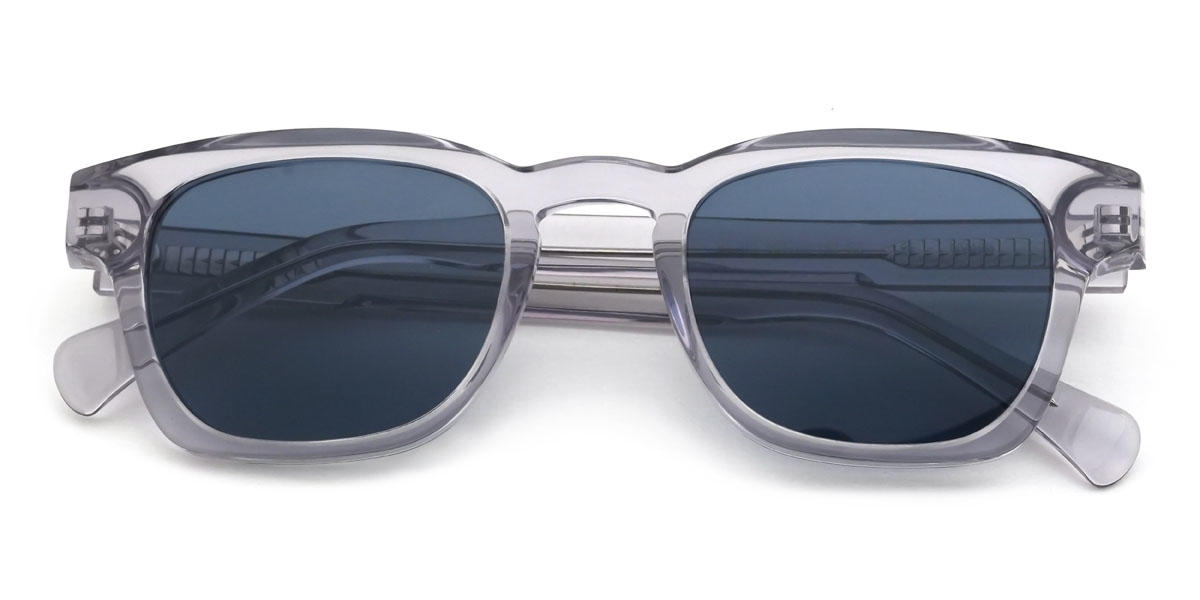 Grey Blue Brenton Glasses - Rectangle Sunglasses