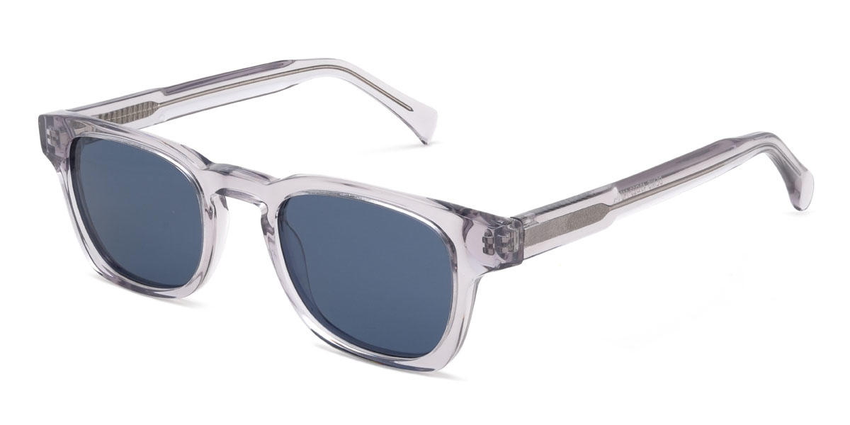 Grey Blue Brenton Glasses - Rectangle Sunglasses