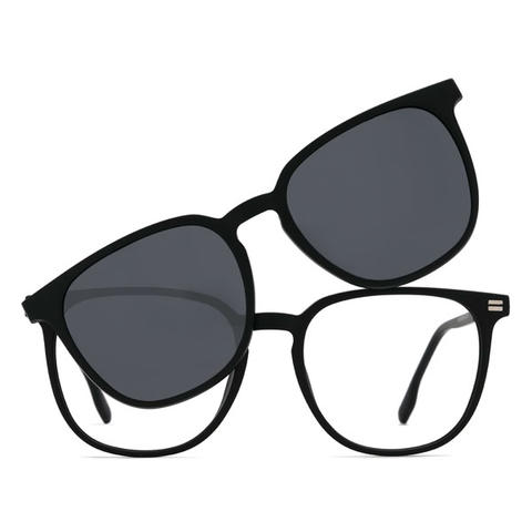 Black Bubba - Oval Clip-On Sunglasses