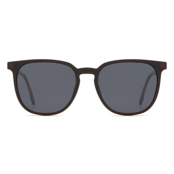 Brown Bubba Glasses - Oval Clip-On Sunglasses