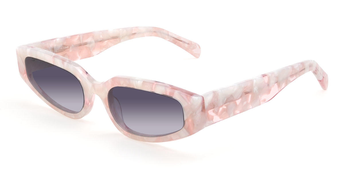 Pink tortoiseshell Gradual Purple Ameila Glasses - Cat Eye Sunglasses