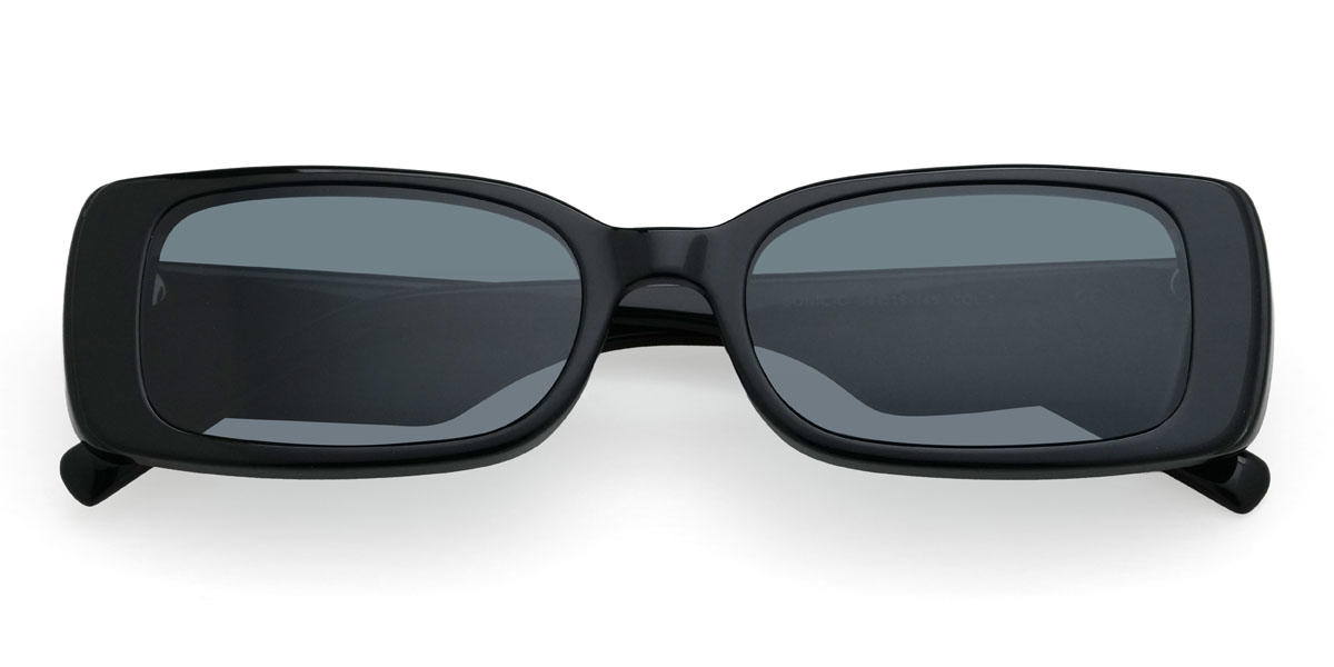 Black Grey Kellan Glasses - Rectangle Sunglasses