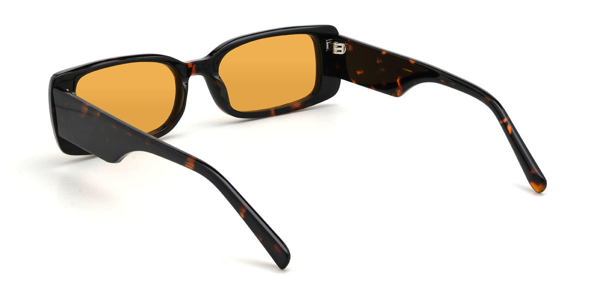 Tortoiseshell Orange Kellan Glasses - Rectangle Sunglasses