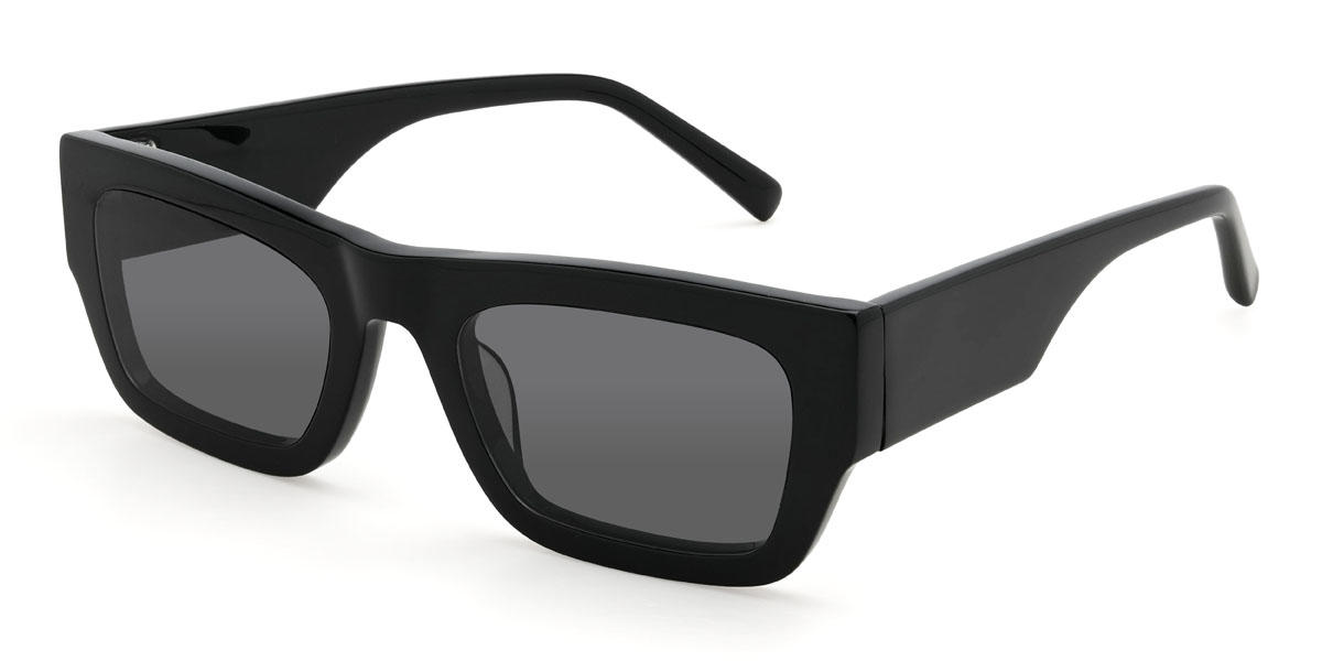 Black Grey Mazikeen Glasses - Rectangle Sunglasses