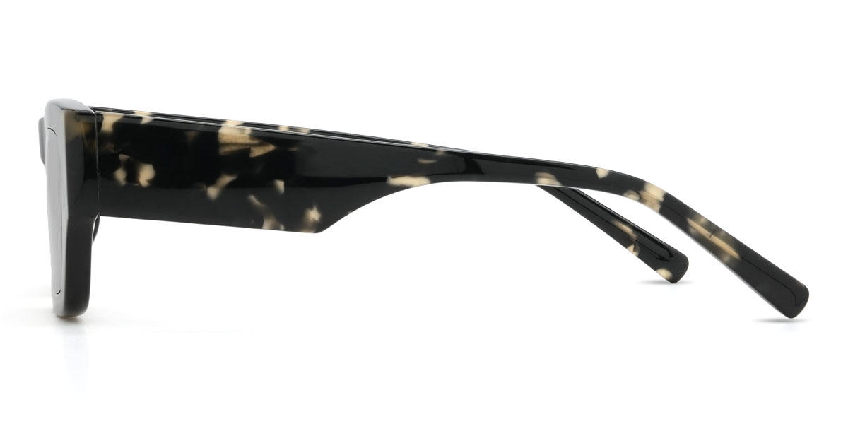 Ivory Tortoiseshell Gradual Purple Mazikeen Glasses - Rectangle Sunglasses