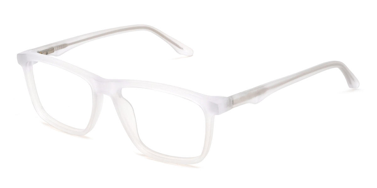 Clear Frosted Coleson Glasses - Rectangle Glasses