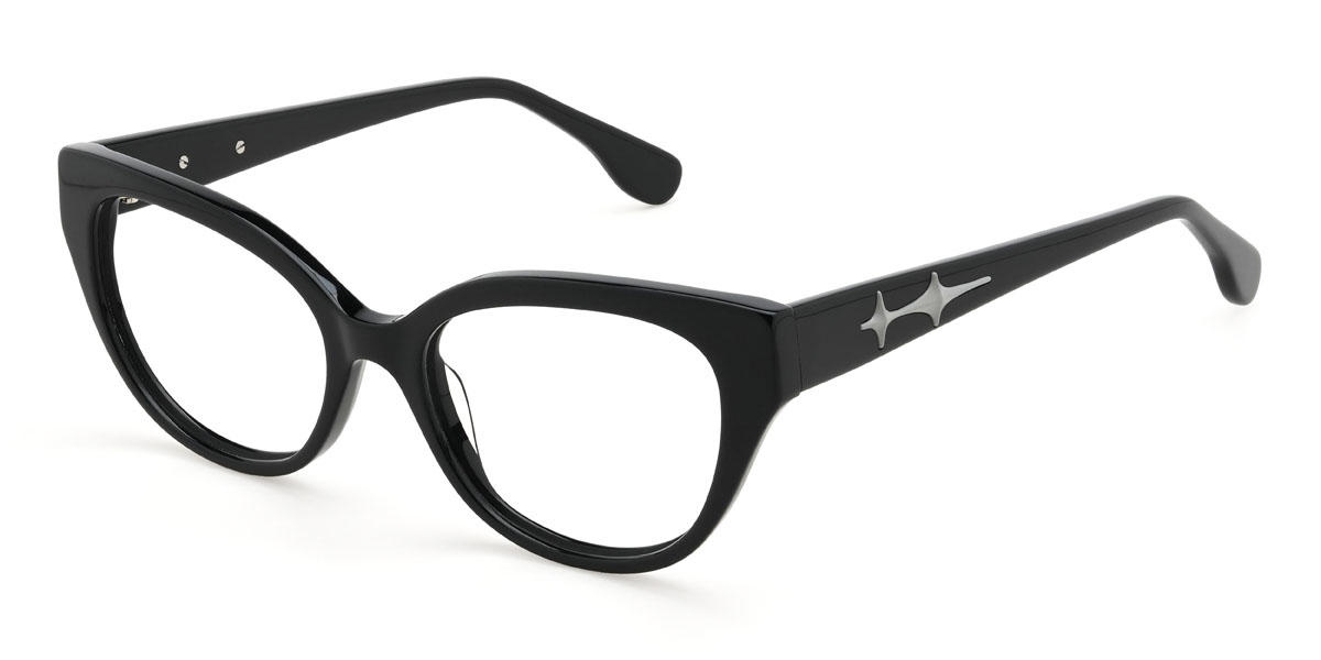 Preto Kelsie Óculos - Cat Eye Glasses