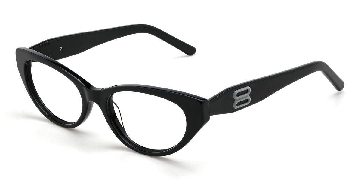 Black Celestine Glasses - Cat Eye Glasses