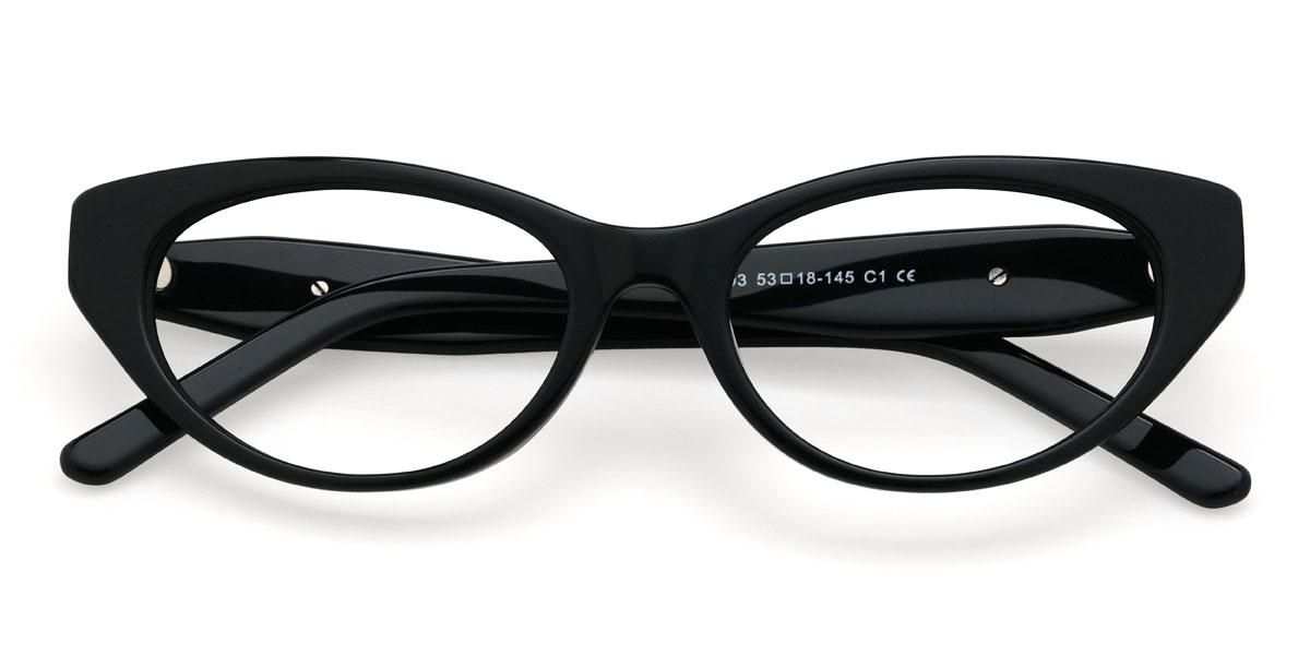 Black Celestine Glasses - Cat Eye Glasses