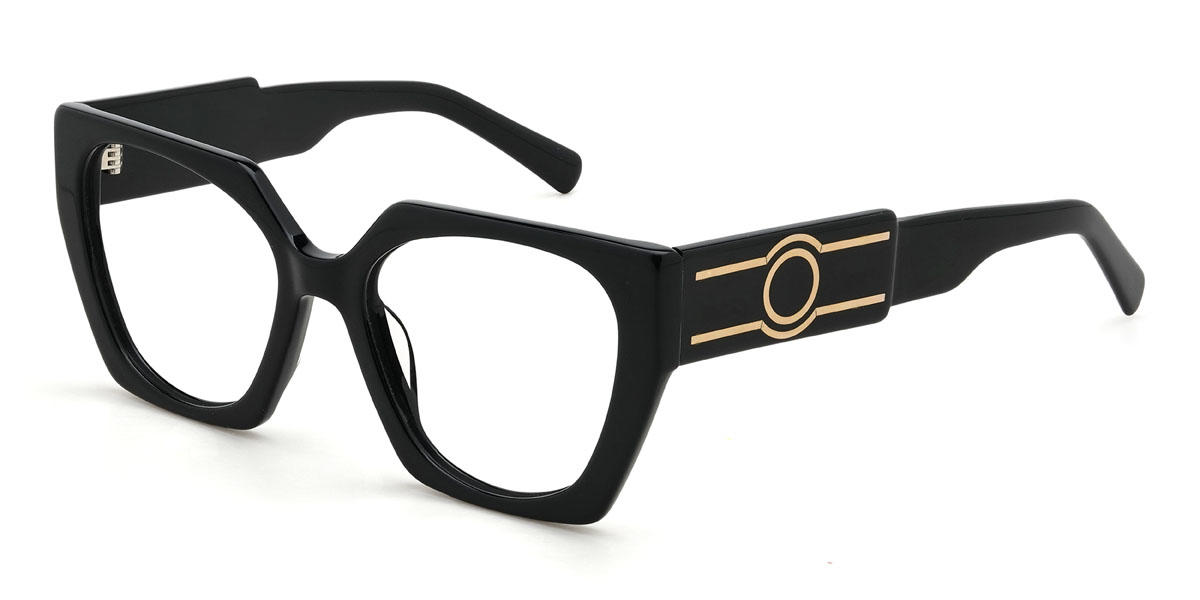 Black Viaan Glasses - Square Glasses