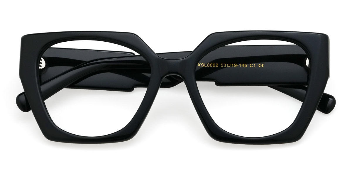 Black Viaan Glasses - Square Glasses