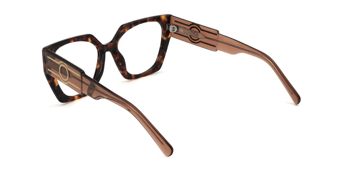 Écaille Marron Viaan Lunettes - Square Glasses