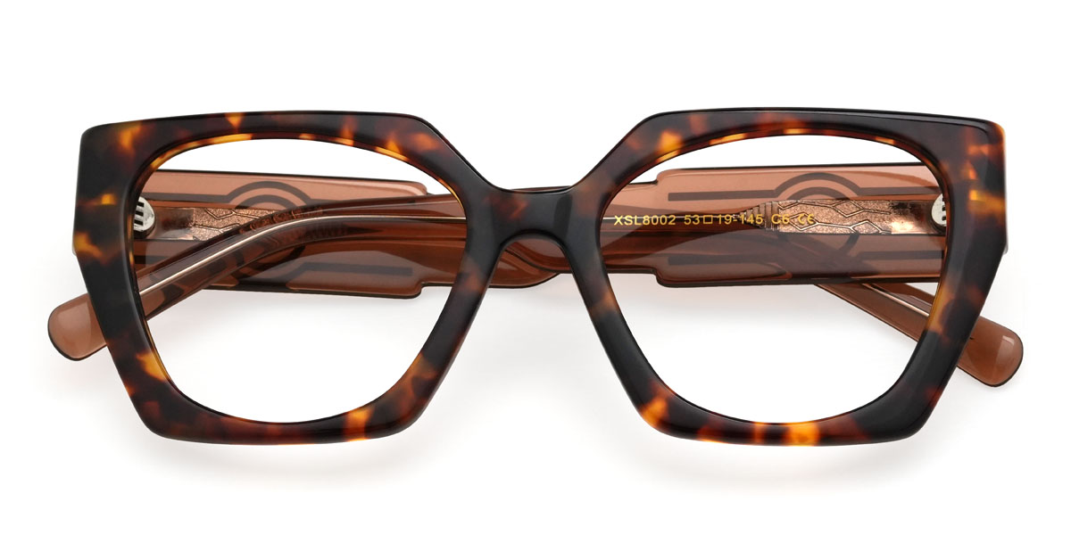 Écaille Marron Viaan Lunettes - Square Glasses