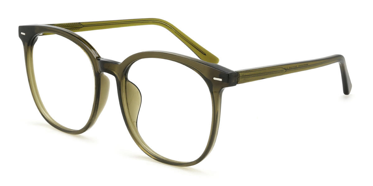 Olive Green Adebisi Glasses - Oval Glasses