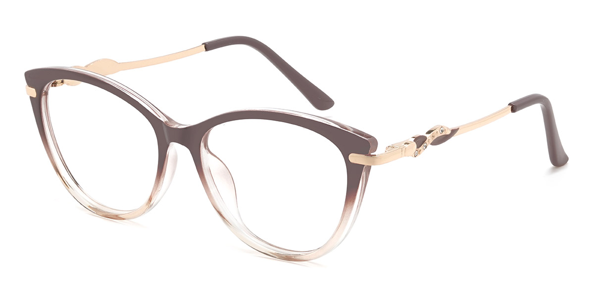 Farbverlauf Braun Hakim Brille - Cat Eye Glasses